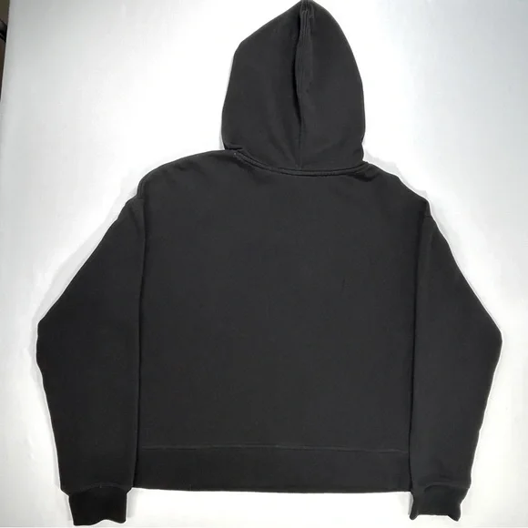 Reebok Black Crop Hoodie Sweatshirt Size Medium Women's - Picture 4 of 7